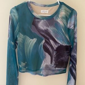 Vestique Blue Long Sleeve Top